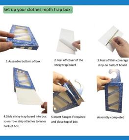 img 1 attached to 🪲 Effective PTCLTRAPS8 Moth Traps for Clothes Closets: Refillable, Odor-Free & Natural, Blue (4 Packs)