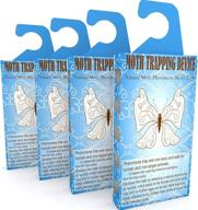 🪲 effective ptcltraps8 moth traps for clothes closets: refillable, odor-free & natural, blue (4 packs) логотип