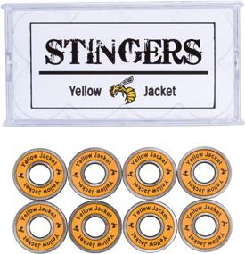 img 4 attached to 🛹 Yellow Jacket Premium Skateboard Bearings - Pro Longboard Bearings | 608 ABEC (Pack of 8)