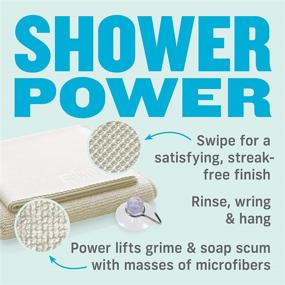 img 1 attached to 🚿 E-Cloth Shower Cleaning Set - Reusable Microfiber Cloth, 300 Wash Guarantee, Ivory (2-Pack)