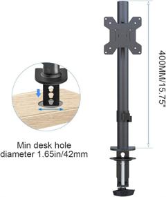 img 2 attached to 🖥️ Suptek MD9401: Single Fully Adjustable Monitor Arm Stand Mount for 13-32 inch Screens up to 22lbs with VESA 75-100