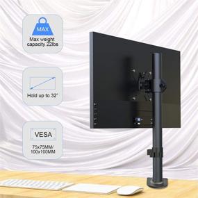 img 3 attached to 🖥️ Suptek MD9401: Single Fully Adjustable Monitor Arm Stand Mount for 13-32 inch Screens up to 22lbs with VESA 75-100