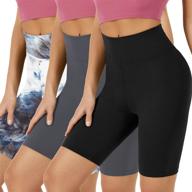 🩳 valandy biker shorts: high waisted yoga pants for women - comfortable & opaque 8" workout shorts logo