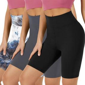 img 4 attached to 🩳 VALANDY Biker Shorts: High Waisted Yoga Pants for Women - Comfortable & Opaque 8" Workout Shorts