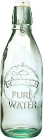 img 3 attached to Set of 2 Amici Home Italian Recycled Green Water Tap Glass Bottles, 34oz