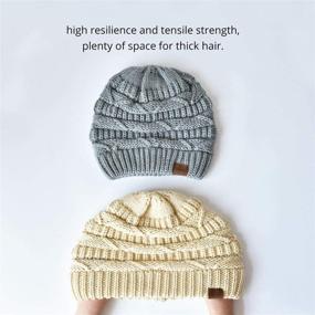 img 3 attached to Chic and Cozy: ENJOYFUR Womens Knit Slouchy Beanie Hat for Winter Fashionistas