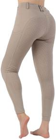 img 2 attached to 👖 Women's Horse Riding Tights with Pockets - Training Breeches Pants Featuring Silicone Grip