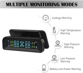 img 3 attached to 🚗 Spurtar TPMS: Система мониторинга давления в шинах без проводов с солнечной батареей и ЖК-дисплеем, а также реальным временем следования