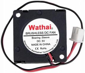 img 2 attached to 💨 Compact and Powerful: 2 Pack Wathai 30mm x 10mm 5V DC Brushless Cooling Blower Fans - Optimal Airflow for Ultimate Cooling