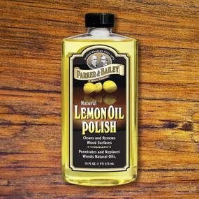 img 1 attached to Parker & Bailey Natural Lemon Oil Polish 16oz - 2 Pack: Revitalize and Shine with the Power of Lemon