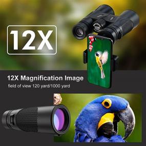 img 3 attached to 🦅 Maylehare Adult Bird Watching Binoculars, 12X42 - Enhance Your Wildlife Observation