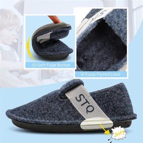 img 1 attached to 👣 DARK GREY STQ KIDS Toddler Classic Slippers: Cozy Slip-On House Shoes for Boys and Girls, Size 4