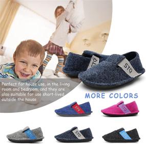 img 3 attached to 👣 DARK GREY STQ KIDS Toddler Classic Slippers: Cozy Slip-On House Shoes for Boys and Girls, Size 4