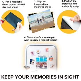 img 2 attached to 🧲 Flexible Magnetic Sheets with Adhesive Backing - 10 PCs 4" x 6" - Craft and DIY Magnetic Paper - Peel and Stick Magnet Sheets for Picture and Photo Magnets