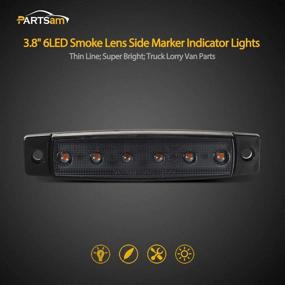 img 3 attached to 🚨 Partsam 10Pcs Thin Amber Led Side Marker Lights - Waterproof 12V Trailer Lorry Van & Trucks Sealed, Boat Marine LED Utility Strip Lights