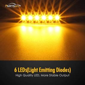img 2 attached to 🚨 Partsam 10Pcs Thin Amber Led Side Marker Lights - Waterproof 12V Trailer Lorry Van & Trucks Sealed, Boat Marine LED Utility Strip Lights