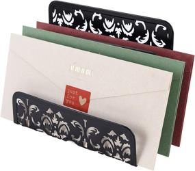 img 2 attached to 🖇️ EasyPAG 3 Piece Desk Organizer Set - Letter Sorter, Pen Holder, Sticky Notes Holder - Cute Office Supplies in Black