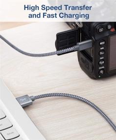 img 2 attached to 🔌 JSAUX Mini USB Cable 2 Pack - 3.3ft+6.6ft Nylon Braided Charger Cord, USB 2.0 Type A to Mini B Compatible with GoPro Hero 3+, PS3 Controller, MP3 Player, Dash Cam, Digital Camera, Garmin Nuvi GPS, and More
