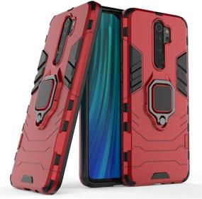 img 3 attached to 📱 EasyLifeGo Xiaomi Redmi Note 8 Pro Case with 2 Pieces Tempered Glass Screen Protector - Heavy Duty Armor for Enhanced Protection and Anti-Scratch Cover in Red