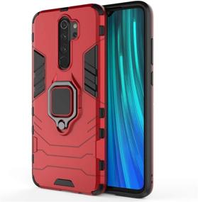 img 2 attached to 📱 EasyLifeGo Xiaomi Redmi Note 8 Pro Case with 2 Pieces Tempered Glass Screen Protector - Heavy Duty Armor for Enhanced Protection and Anti-Scratch Cover in Red