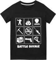 🎮 black battle royale gaming t-shirt for boys - boys' clothing logo