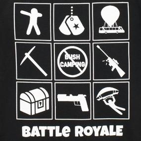 img 2 attached to 🎮 Black Battle Royale Gaming T-Shirt for Boys - Boys' Clothing