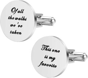 img 4 attached to Dec Bells Jewellery Stainless Cufflinks Brother