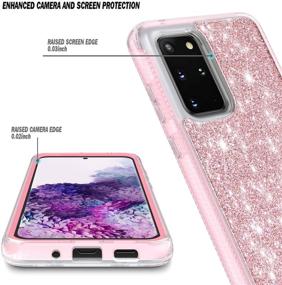 img 2 attached to 🌹 E-Began Rose Gold Case for Samsung Galaxy S20 Plus / S20 Plus 5G: Full-Body Shockproof Protection, Wireless Charging Support, Glittering Bling Design