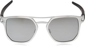 img 3 attached to 🕶️ Premium Style and Innovation: Oakley Men's OO4128 Latch Alpha Metal Round Sunglasses