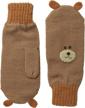 kidorable little mittens brown small logo