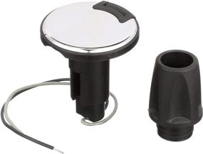 img 1 attached to Attwood 910R2PSB-7 LightArmor 910R Series Round Plug-in Light Base - High-quality All-Around Pole Light with 2-Pin Connector, Black Stainless Cover