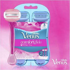 img 3 attached to 🪒 Enhance Your Shaving Experience with Gillette Venus ComfortGlide White Tea Scented Women's Disposable Razor, 2 Count