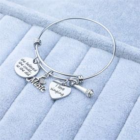 img 2 attached to ZNTINA Music Lover Gift: Where Words Fail, Music 🎶 Speaks - Music Bracelet for Musicians, Singers, and Music Teachers