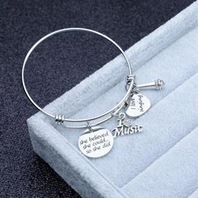 img 1 attached to ZNTINA Music Lover Gift: Where Words Fail, Music 🎶 Speaks - Music Bracelet for Musicians, Singers, and Music Teachers