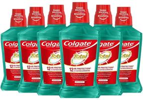 img 4 attached to 🚿 Colgate Total Pro-Shield Antibacterial Mouthwash (Pack of 6) - Alcohol-Free Formula, Spearmint Flavor - 500mL/16.9fl oz.