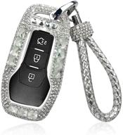 luxurious crystal diamond key fob case cover keychain kit for ford 💎 fusion f-150 edge explorer mustang lincoln mkz mkc 3/4/5 button smart key (ford) logo