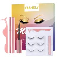 veshely natural magnetic eyelashes eyeliner logo