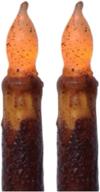 🕯️ 6 inch taper candle with timer, 2 pack - burnt mustard color логотип