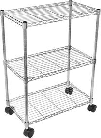 img 4 attached to 📦 Efficient and Mobile Storage Solution: Simple Deluxe 3 Shelf Shelving Wheels