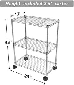 img 3 attached to 📦 Efficient and Mobile Storage Solution: Simple Deluxe 3 Shelf Shelving Wheels