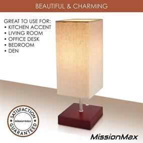 img 1 attached to 💡 Modern Small Table Lamp in Brown with USB Quick Charging Port, Ideal for LED Bedside, Desk, Bedroom, Nightstand Lamps, and Other Table Lights | MissionMax