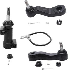 img 4 attached to 🔧 Detroit Axle - Front Idler Arm + 3-Groove Pitman Arm Replacement Kit for Chevy Avalanche Suburban Silverado Sierra 2500 3500 Yukon XL 2500