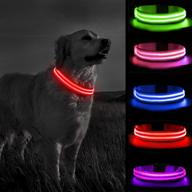 enhance visibility & safety: melerio waterproof rechargeable flashing light up dog collar for small medium large dogs logo