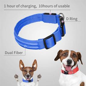 img 2 attached to Enhance Visibility & Safety: MELERIO Waterproof Rechargeable Flashing Light Up Dog Collar for Small Medium Large Dogs