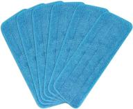 6pcs microfiber spray mop replacement heads: ideal for wet/dry mops & floor cleaning - compatible with bona floor care system logo