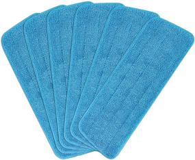 img 4 attached to 6pcs Microfiber Spray Mop Replacement Heads: Ideal for Wet/Dry Mops & Floor Cleaning - Compatible with Bona Floor Care System