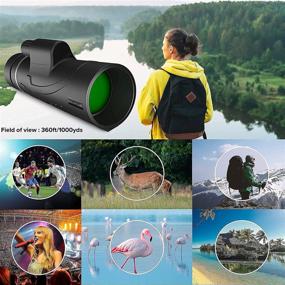 img 3 attached to 🔭 MotivvitoM 12x50 Monocular Telescope for Smartphones with Phone Holder - BAK4 Prism, Waterproof Scope for Bird Watching, Hunting, Hiking - Monoculars for Adults, Kids, Spotting Scopes