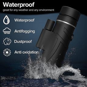 img 1 attached to 🔭 MotivvitoM 12x50 Monocular Telescope for Smartphones with Phone Holder - BAK4 Prism, Waterproof Scope for Bird Watching, Hunting, Hiking - Monoculars for Adults, Kids, Spotting Scopes