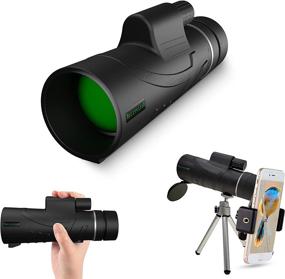img 4 attached to 🔭 MotivvitoM 12x50 Monocular Telescope for Smartphones with Phone Holder - BAK4 Prism, Waterproof Scope for Bird Watching, Hunting, Hiking - Monoculars for Adults, Kids, Spotting Scopes