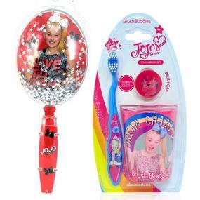 img 1 attached to Toothbrush Rinsing Confetti Glitter Hairbrush Oral Care